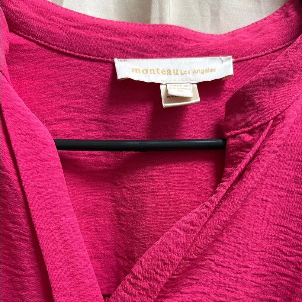 Elegant Pink Mini Dress with Belt - Picture 2 of 3